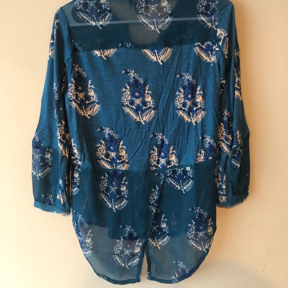 Lucky Brand blouse cotton and shear - Picture 2 of 2